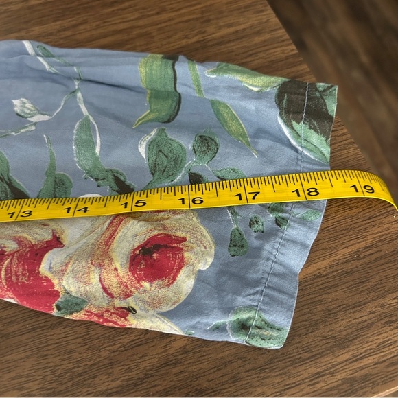 ❤️ Floral Made in Italy 🇮🇹 Button-Up Blouse - Blue L - Picture 10 of 10